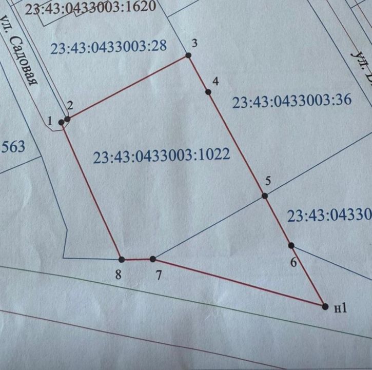 Земельный участок Садовая улица
