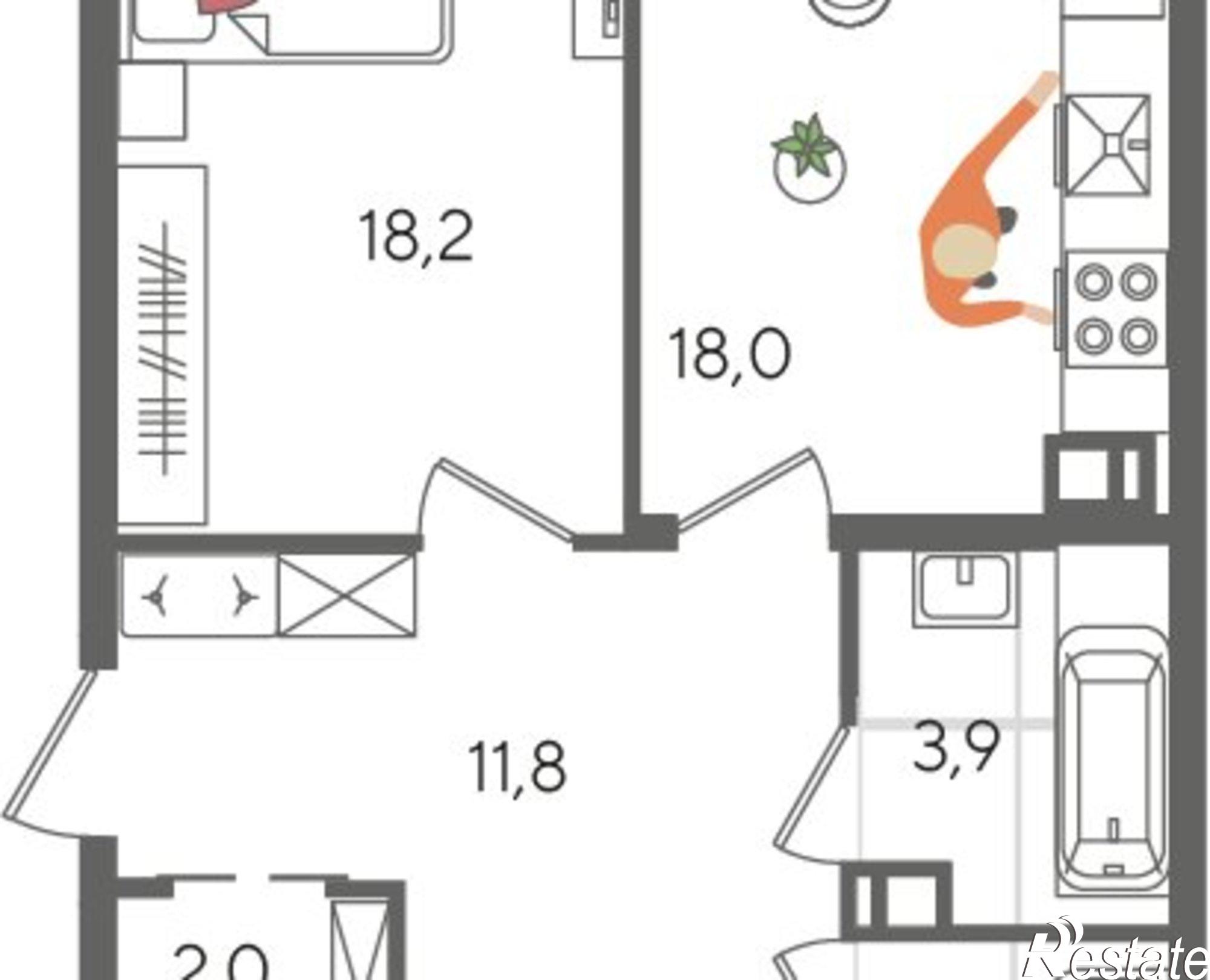 Купить квартиру за 19 306 100 рублей на ул Новороссийская, 90/2 1