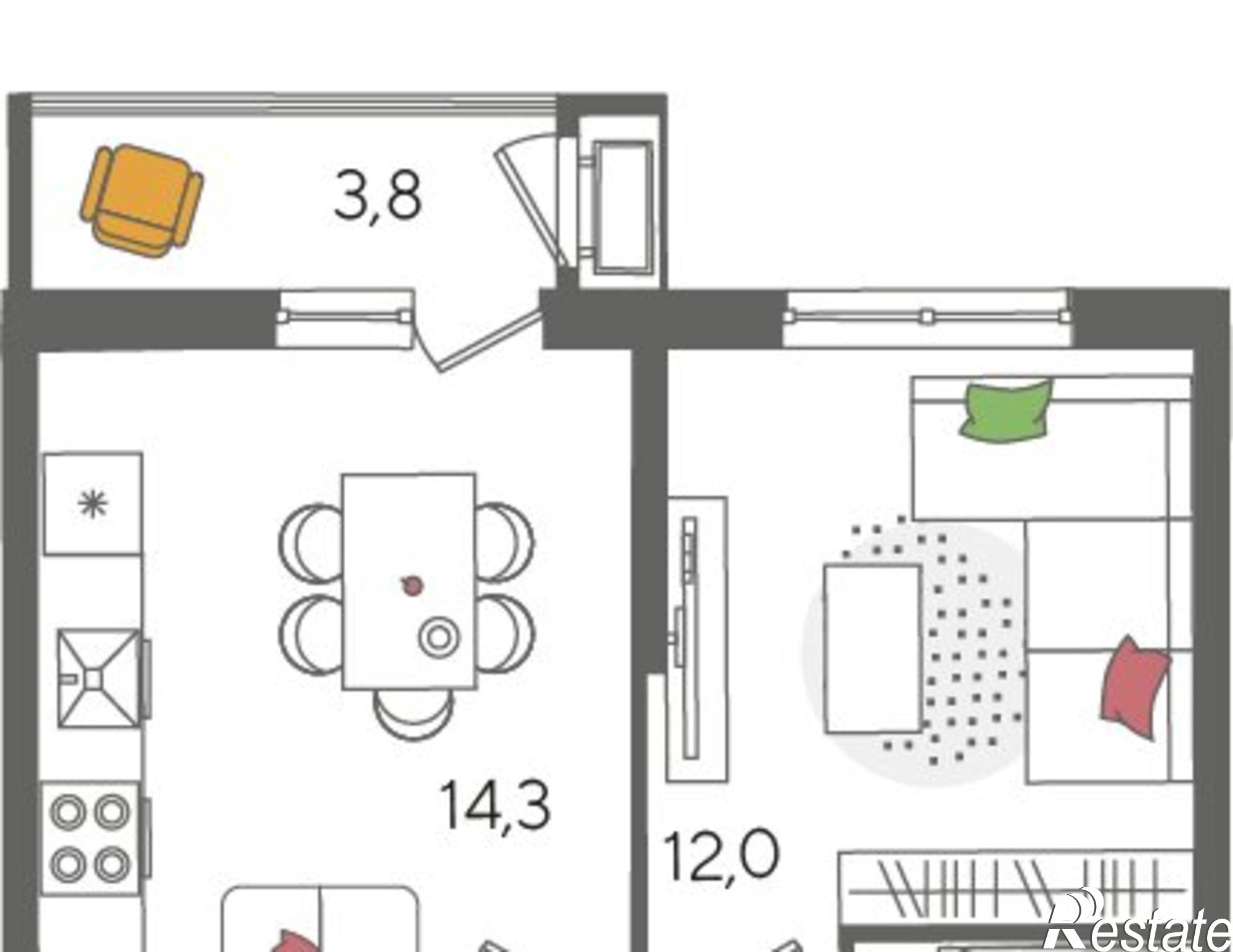 Купить квартиру за 9 829 800 рублей на ул Новороссийская, 90/2 1