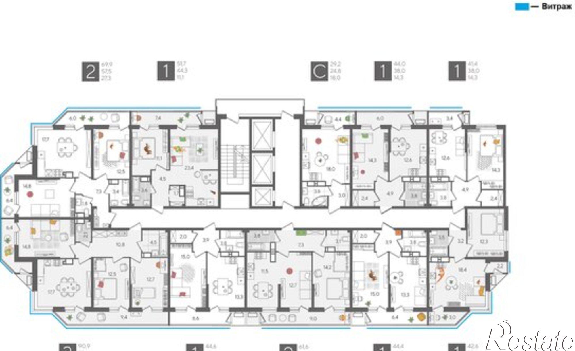 Купить квартиру за 10 252 000 рублей на ул Новороссийская, 102