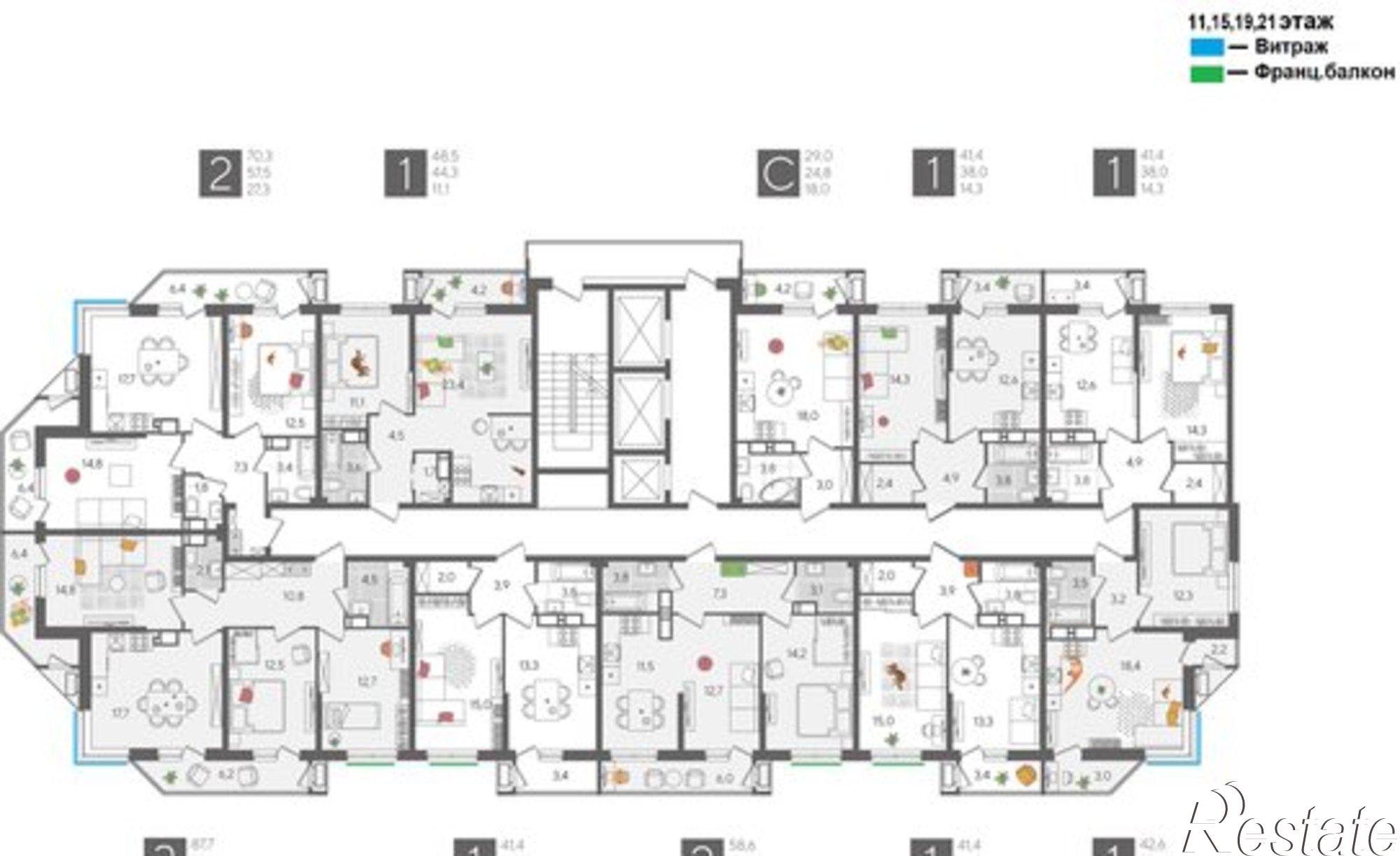 Купить квартиру за 12 347 000 рублей на ул Новороссийская, 102