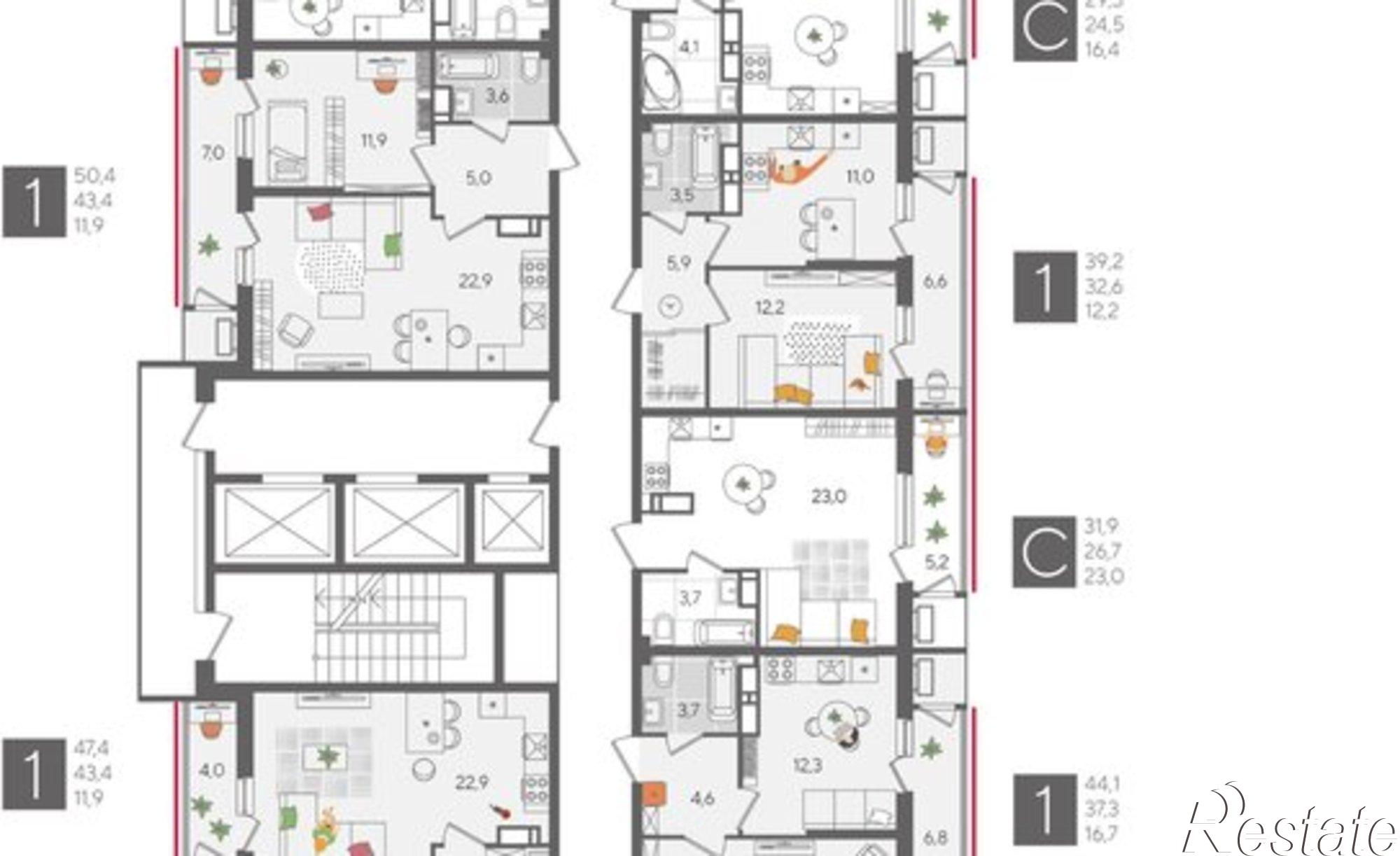 Купить квартиру за 10 076 800 рублей на ул Новороссийская, 102