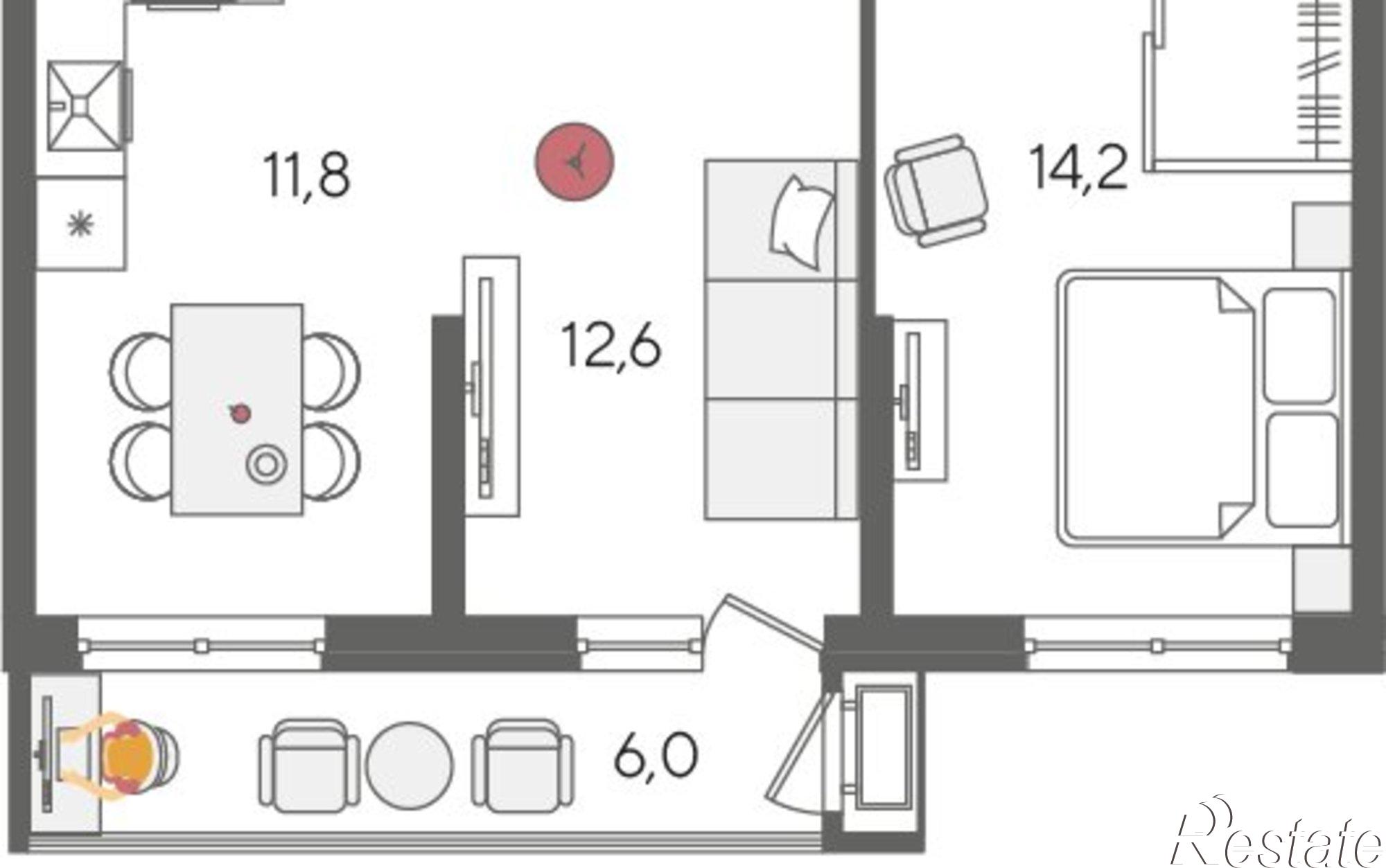Купить квартиру за 12 351 300 рублей на ул Новороссийская, 102