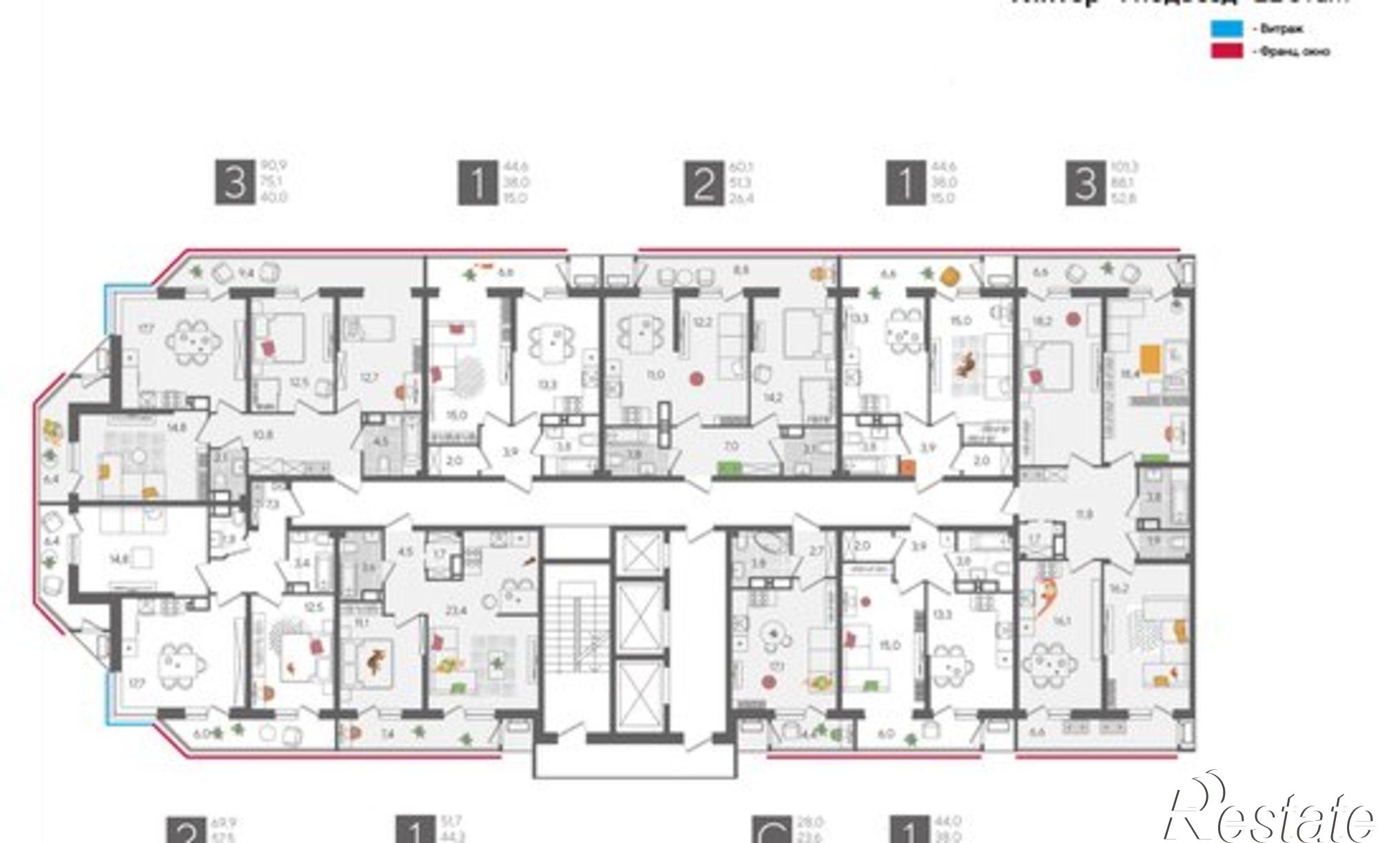 Купить квартиру за 17 652 800 рублей на ул Новороссийская, 102