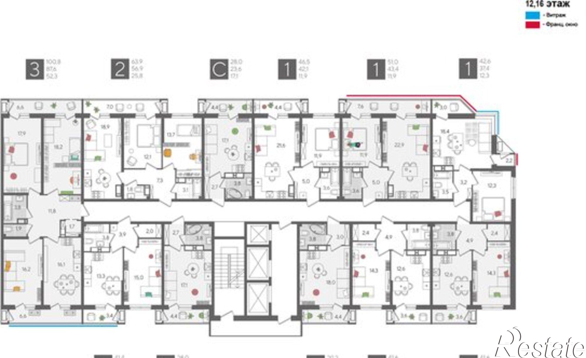 Купить квартиру за 11 327 100 рублей на ул Новороссийская, 102