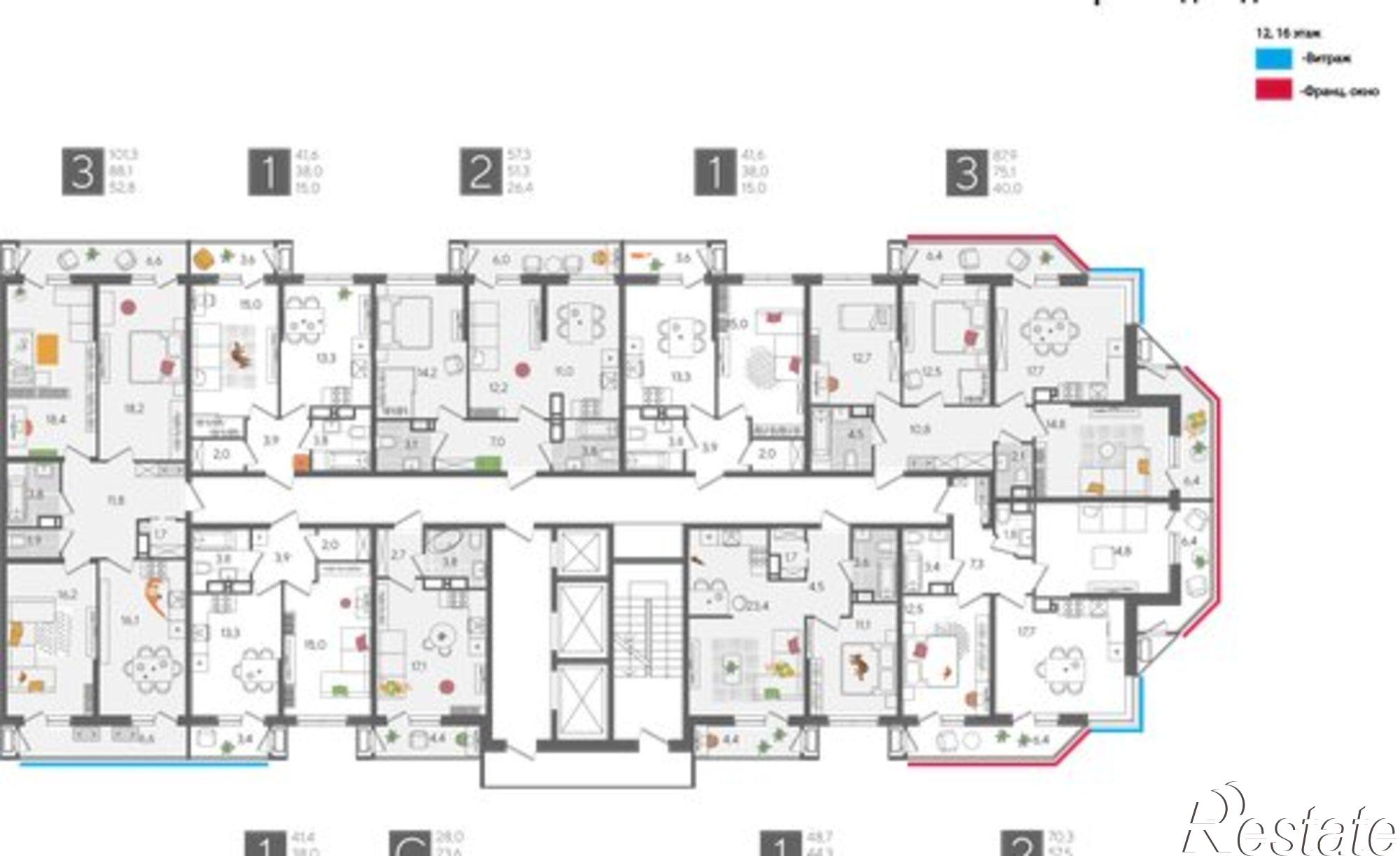Купить квартиру за 19 277 400 рублей на ул Новороссийская, 90/2 1
