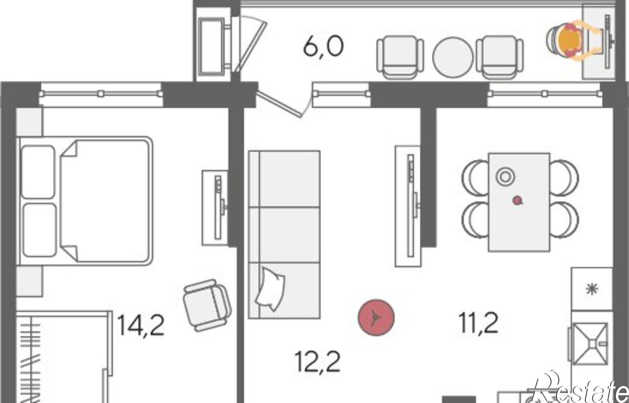 Купить квартиру за 11 520 000 рублей на ул Новороссийская, 90/2 1