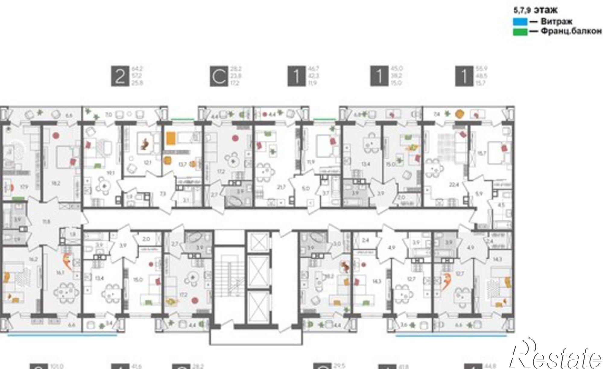 Купить квартиру за 18 887 000 рублей на ул Новороссийская, 90/2 1