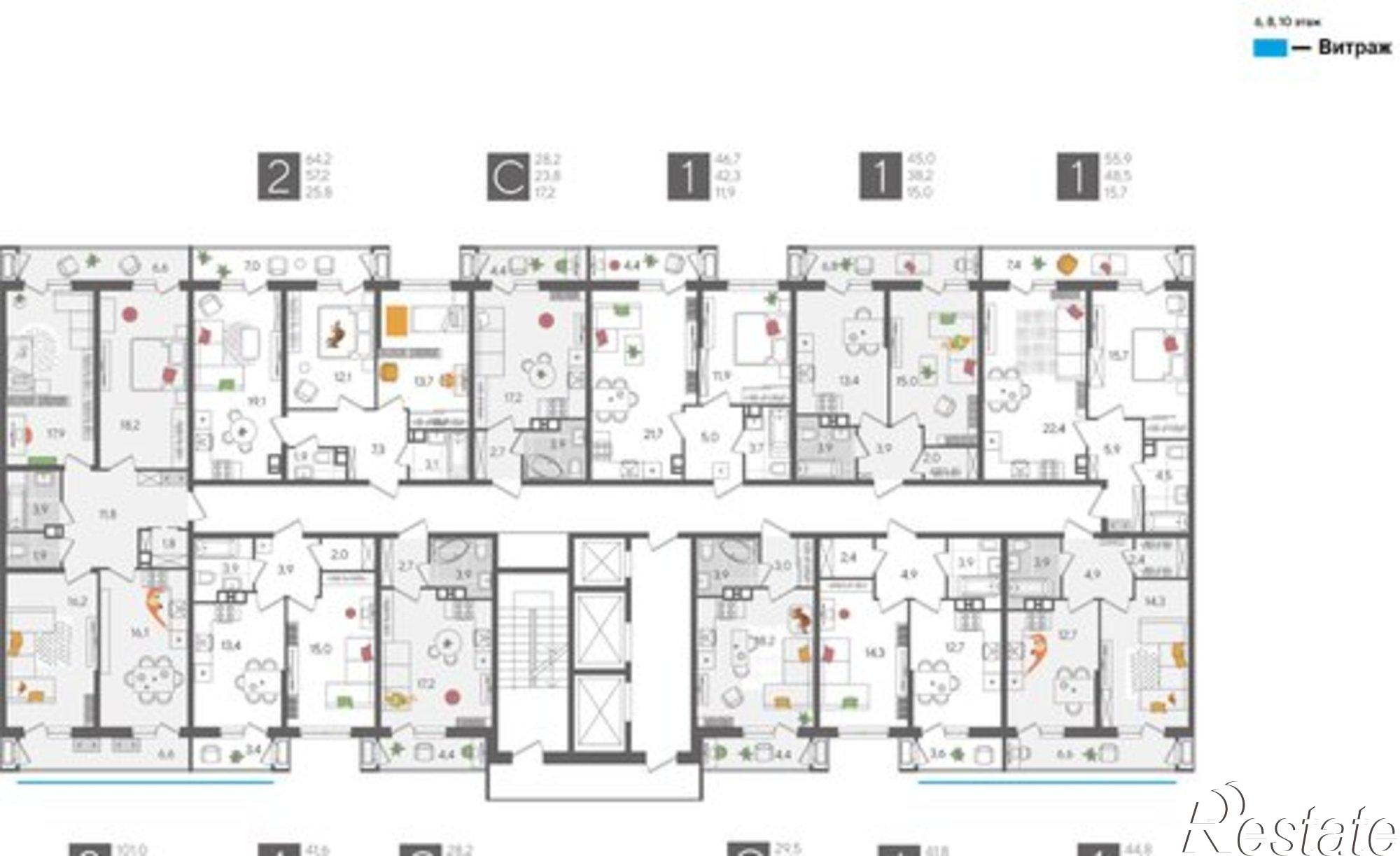 Купить квартиру за 18 876 900 рублей на ул Новороссийская, 90/2 1