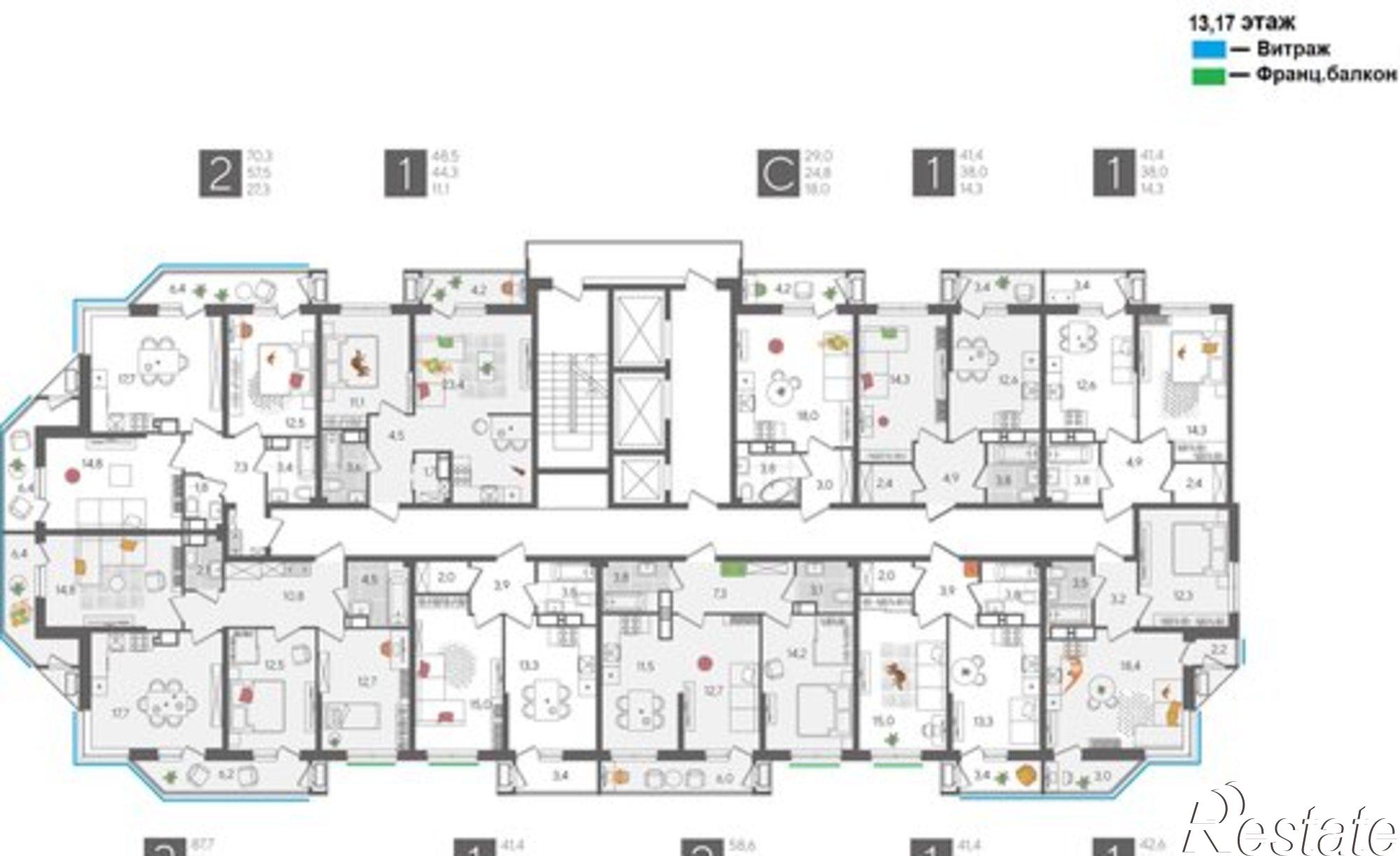 Купить квартиру за 17 390 900 рублей на ул Новороссийская, 102