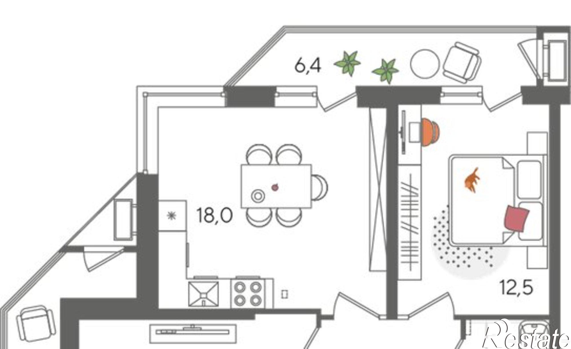 Купить квартиру за 13 585 000 рублей на ул Новороссийская, 102