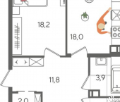 3-комн, 98 кв м, этаж 5/24 ул Новороссийская, 90/2 1