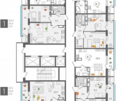 1-комн, 47 кв м, этаж 23/24 ул Новороссийская, 102