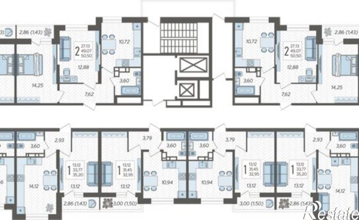 2-комн квартира в новом доме улица им. Владимира Жириновского, 1 к10,  д. 1 к10