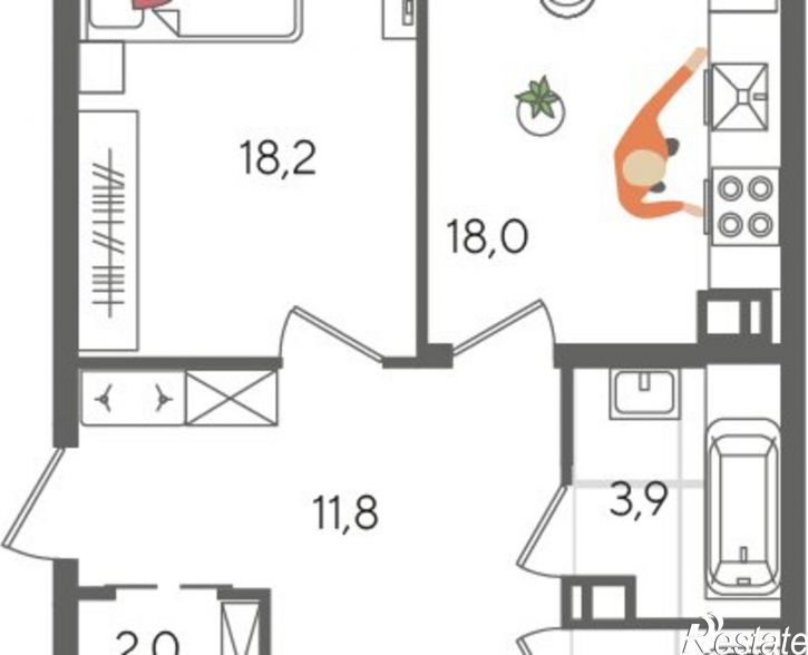 3-комн квартира в новом доме ул Новороссийская, 90/2 1,  д. 90/2 1,  к. 1