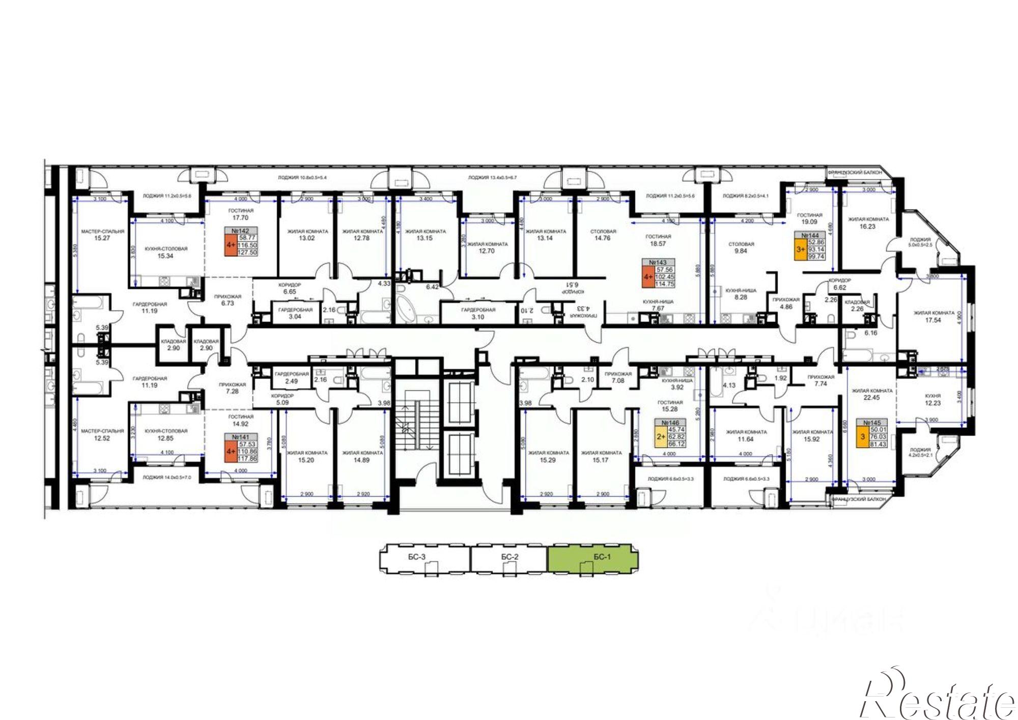 Купить квартиру за 17 790 300 рублей на улица Ветеранов, 85 к4