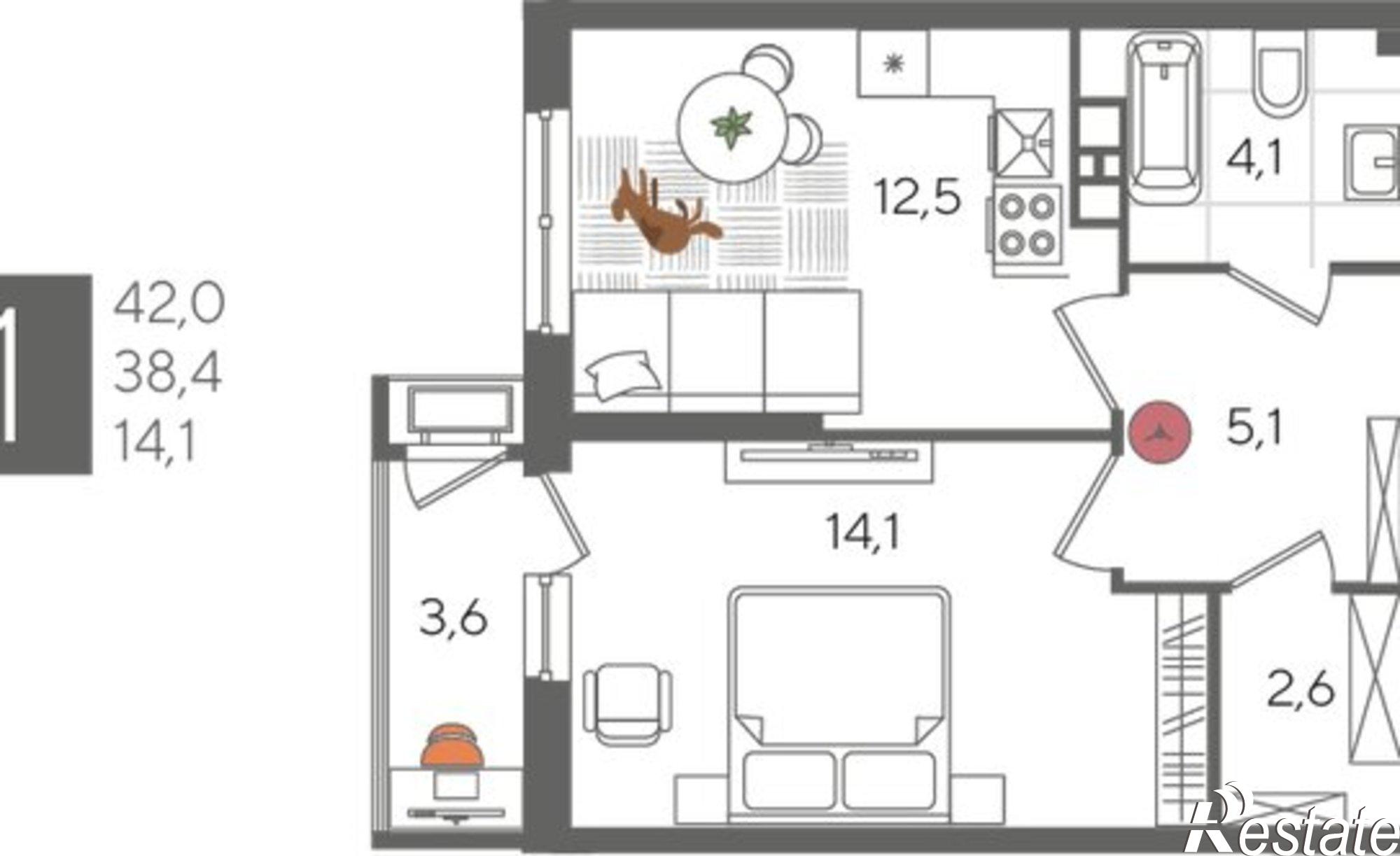 Купить квартиру за 9 807 000 рублей на ул Новороссийская, 102