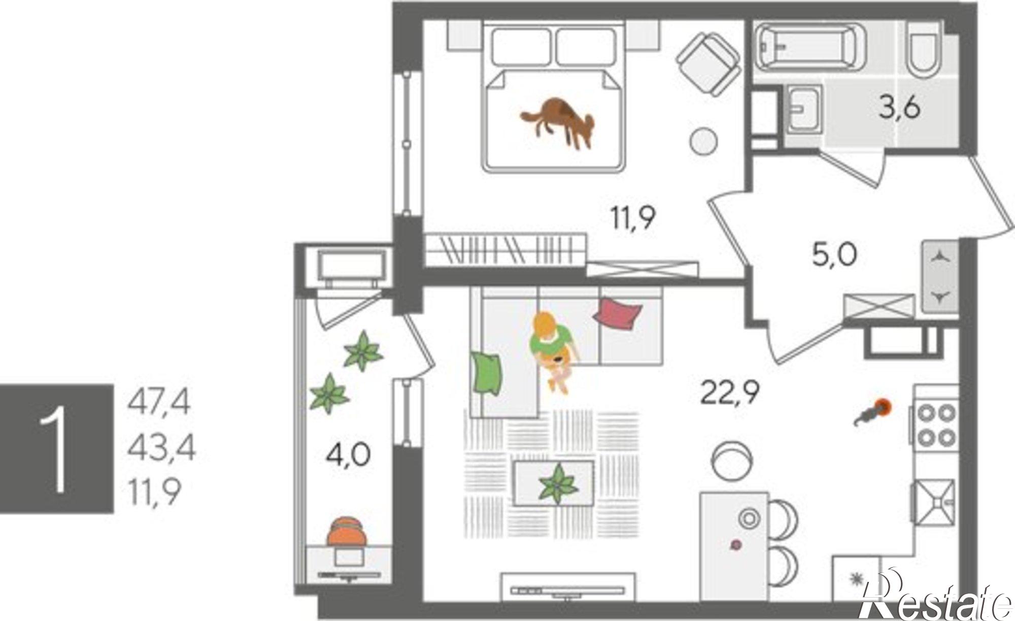 Купить квартиру за 10 721 900 рублей на ул Новороссийская, 102