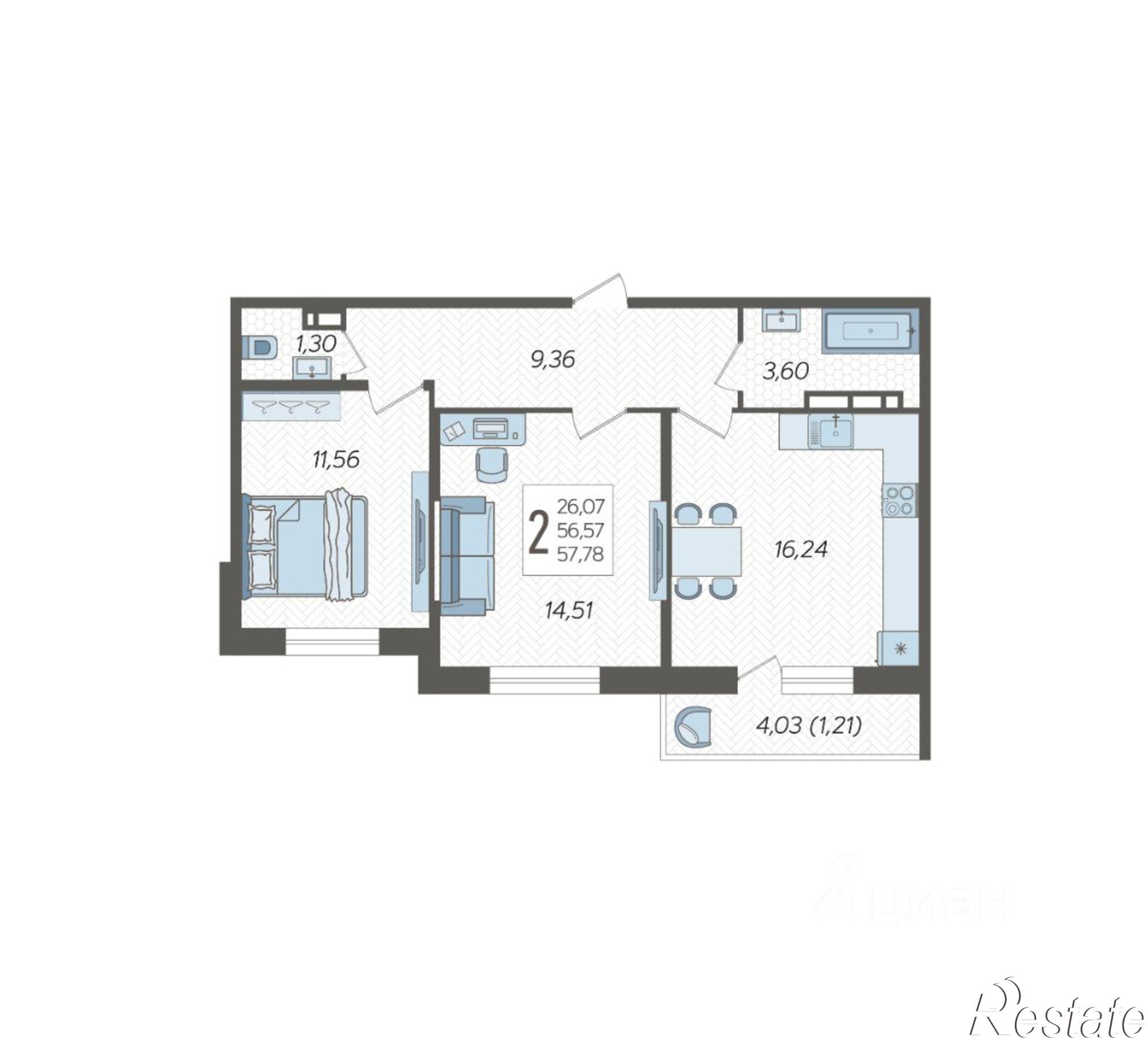 Купить квартиру за 7 141 610 рублей на улица им. Владимира Жириновского, 7 к2