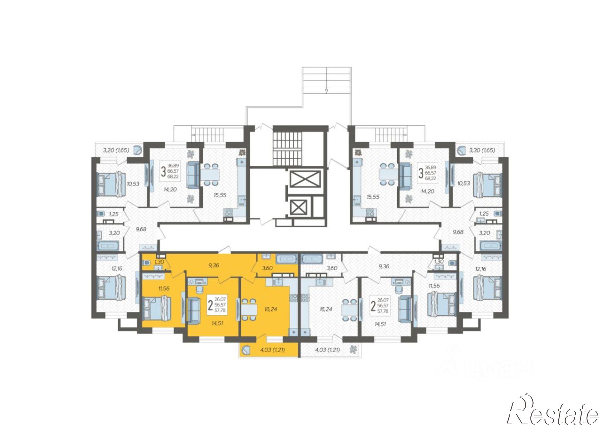 Купить квартиру за 7 141 610 рублей на улица им. Владимира Жириновского, 7 к2