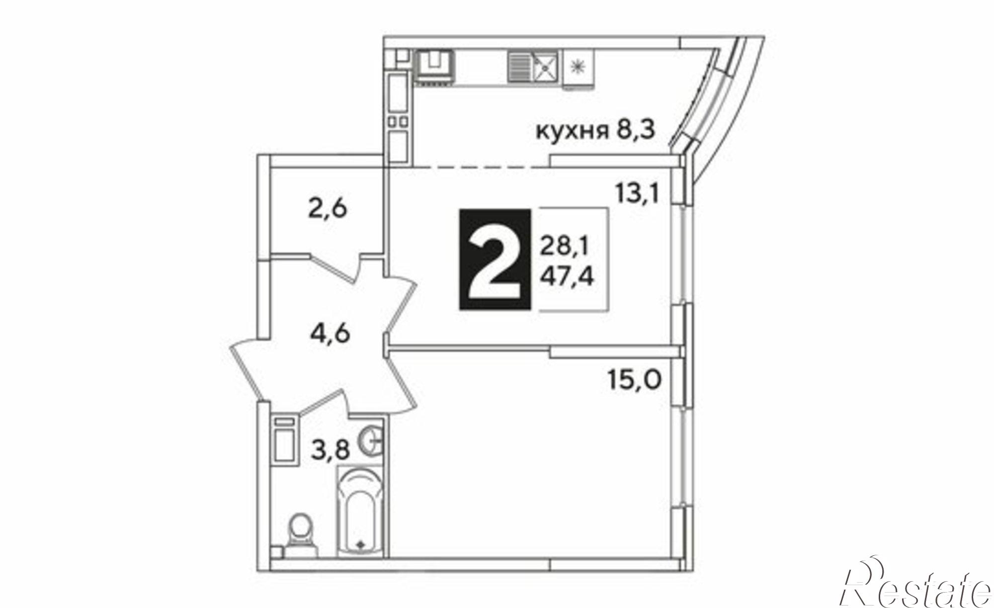 Купить квартиру за 8 024 820 рублей на улица Ивана Беличенко, 103