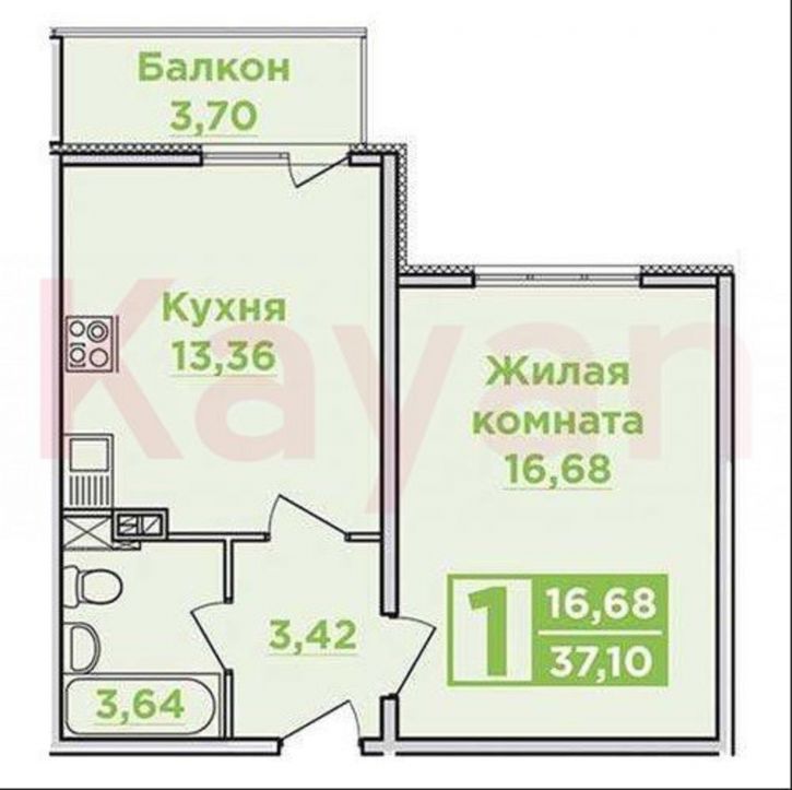 1-комн квартира им. Виктора Нарыкова ул.