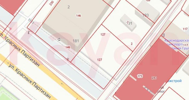 Земельный участок Красных Партизан ул.