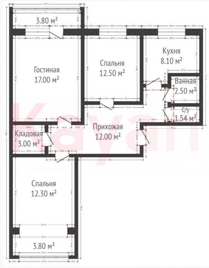 3-комн квартира Чекистов проспект