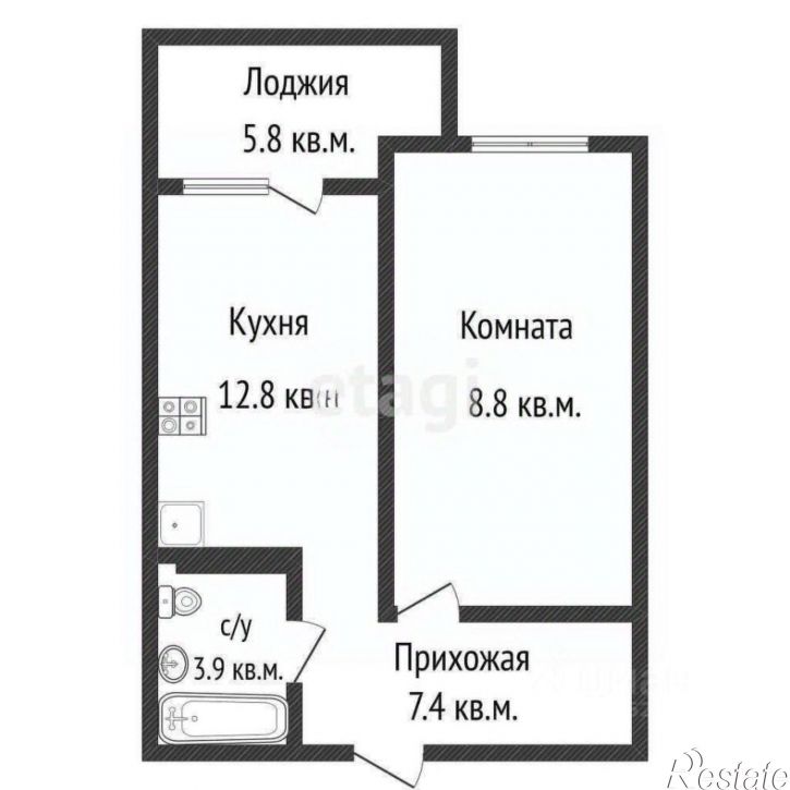 1-комн квартира Душистая улица, 77,  д. 77