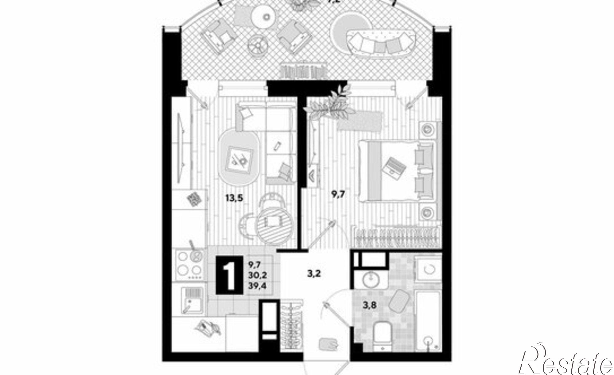 Купить квартиру за 7 508 950 рублей на ул им. Ивана Беличенко, 97