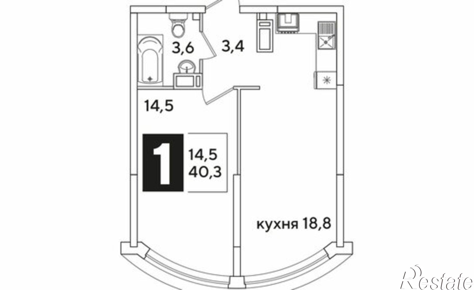 Купить квартиру за 7 471 620 рублей на жилой комплекс Самолёт-6