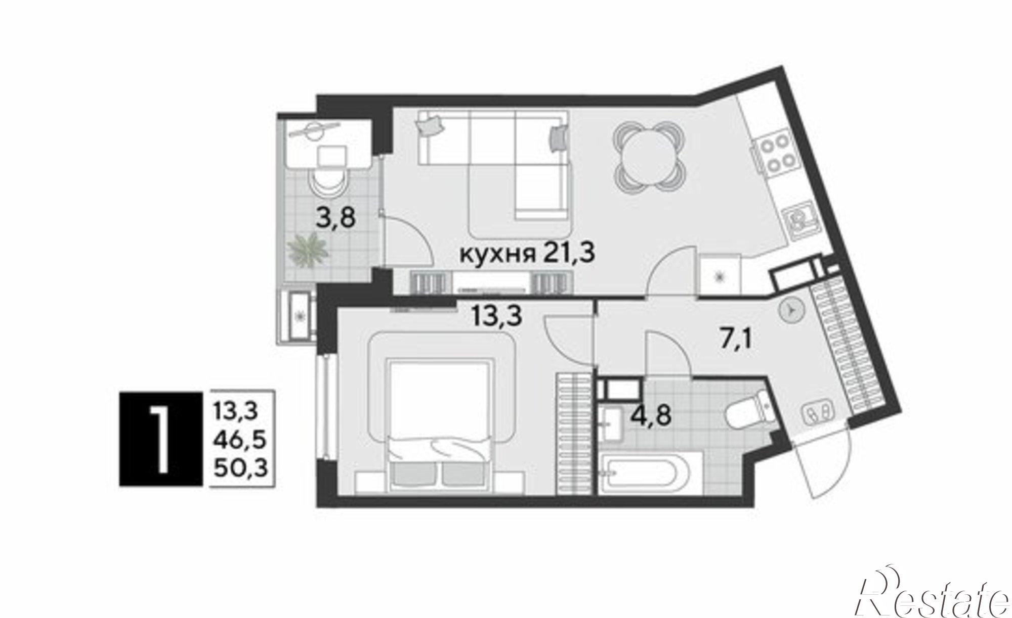Купить квартиру за 8 747 170 рублей на улица имени Героя Пешкова, 4 к3