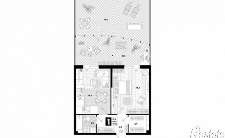 1-комн квартира улица Ивана Беличенко, 101,  д. 101