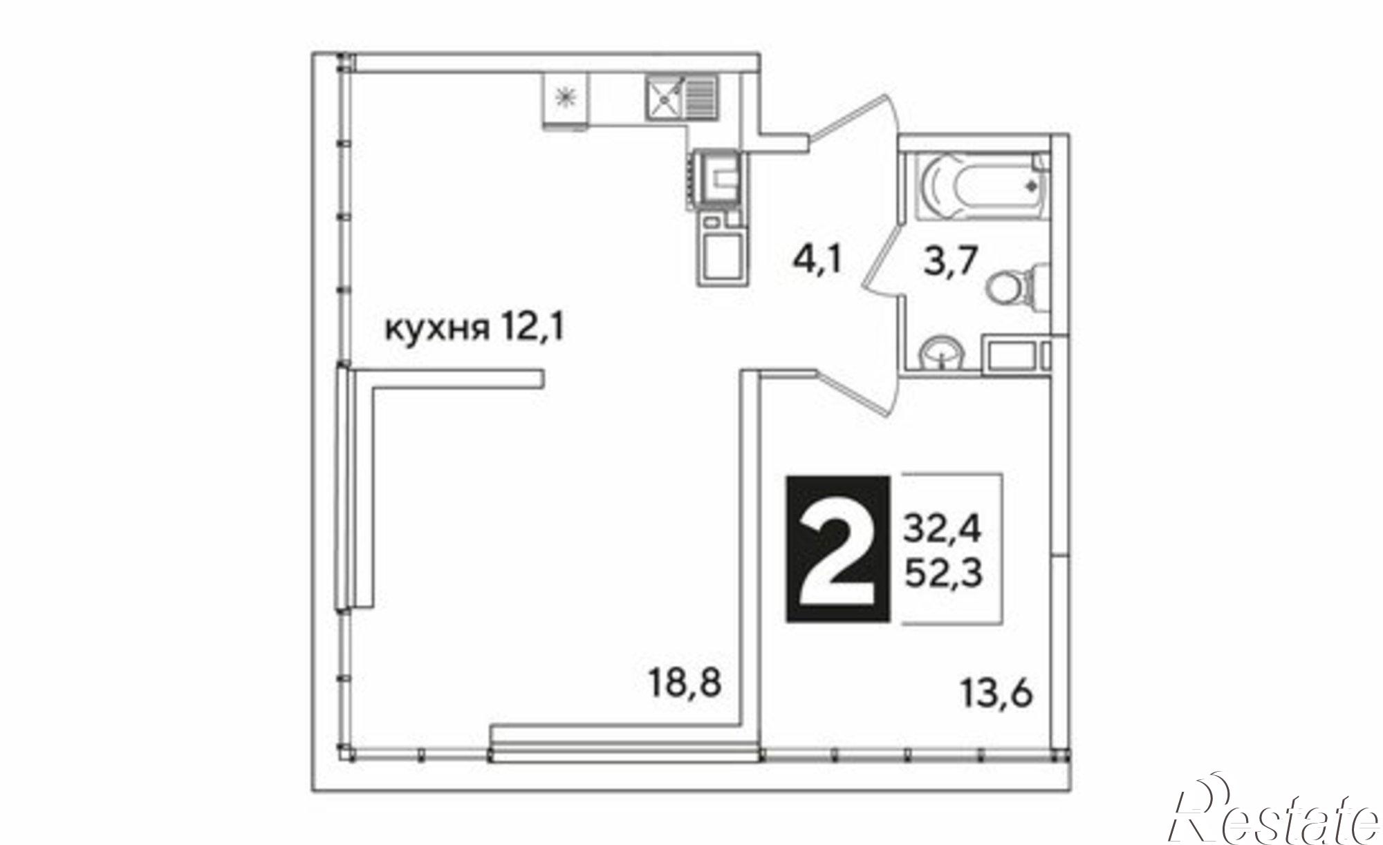 Купить квартиру за 9 278 020 рублей на улица Ивана Беличенко, 91