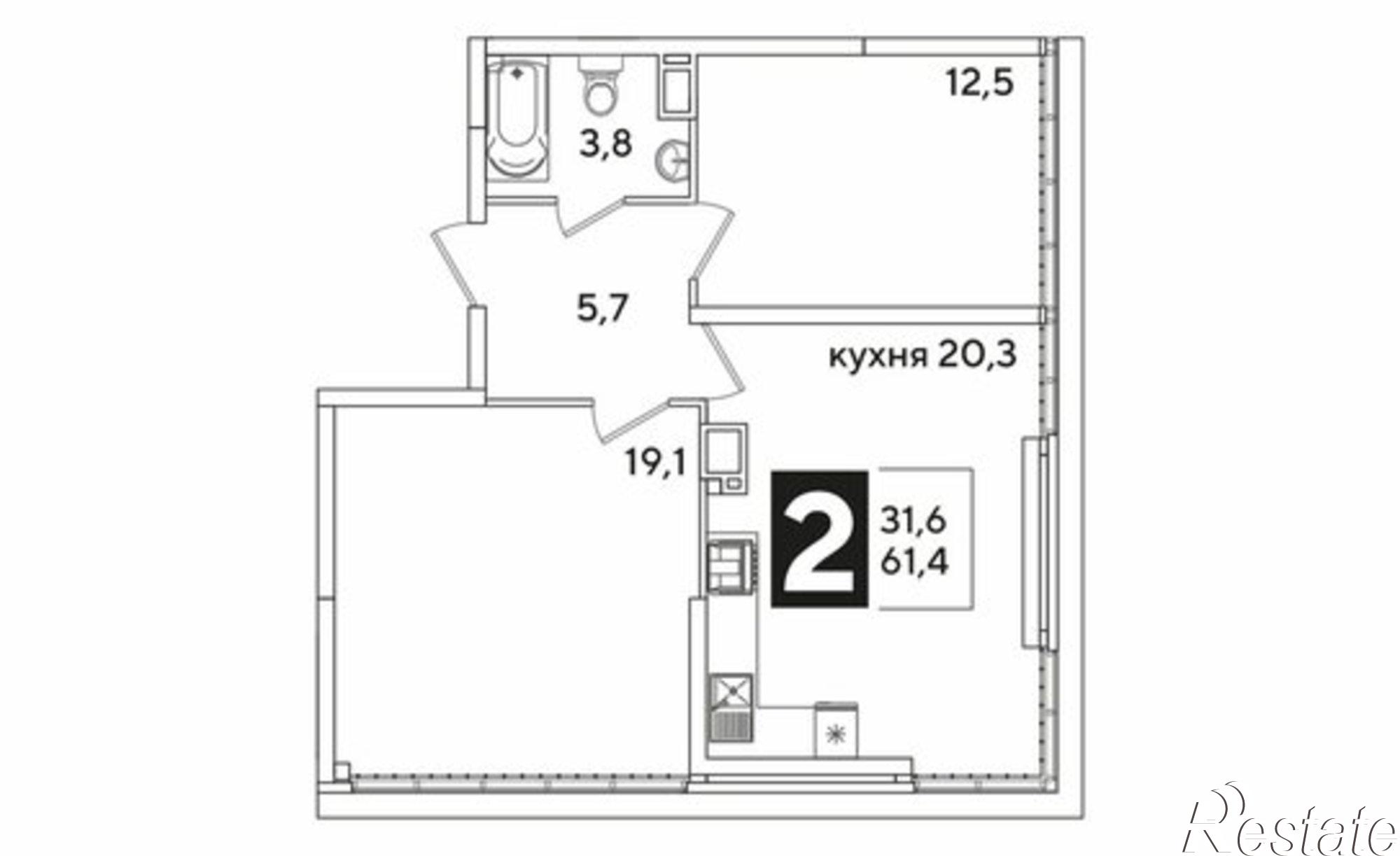 Купить квартиру за 10 014 300 рублей на жилой комплекс Самолёт-6