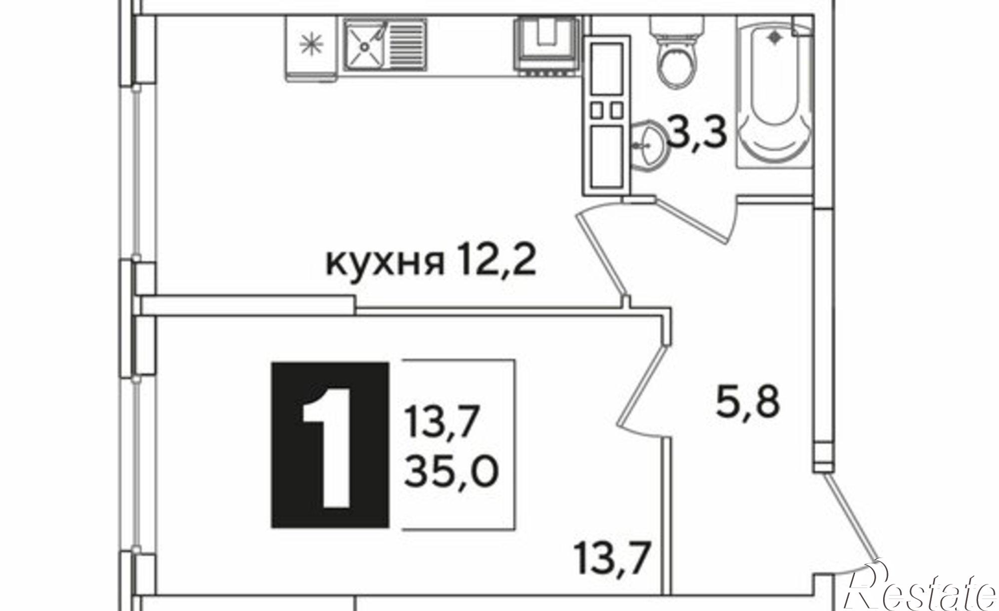 Купить квартиру за 6 758 500 рублей на улица Ивана Беличенко, 91