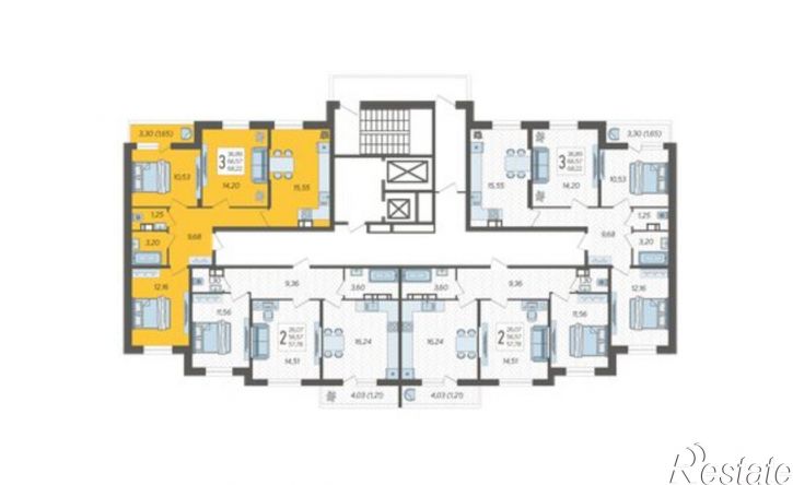 3-комн квартира в новом доме ул Дальневосточная, 20,  д. 20