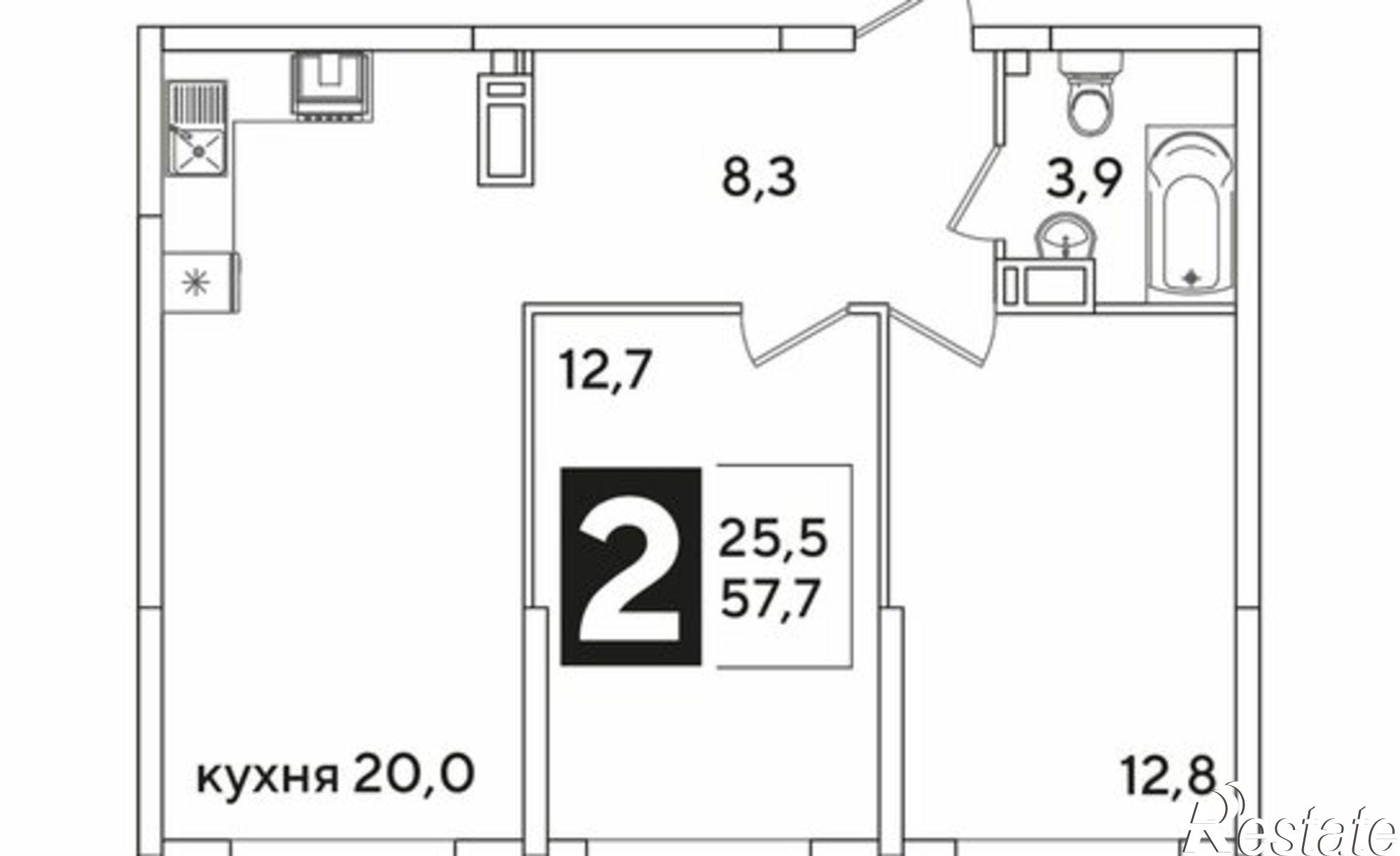 Купить квартиру за 9 416 640 рублей на улица Ивана Беличенко, 91