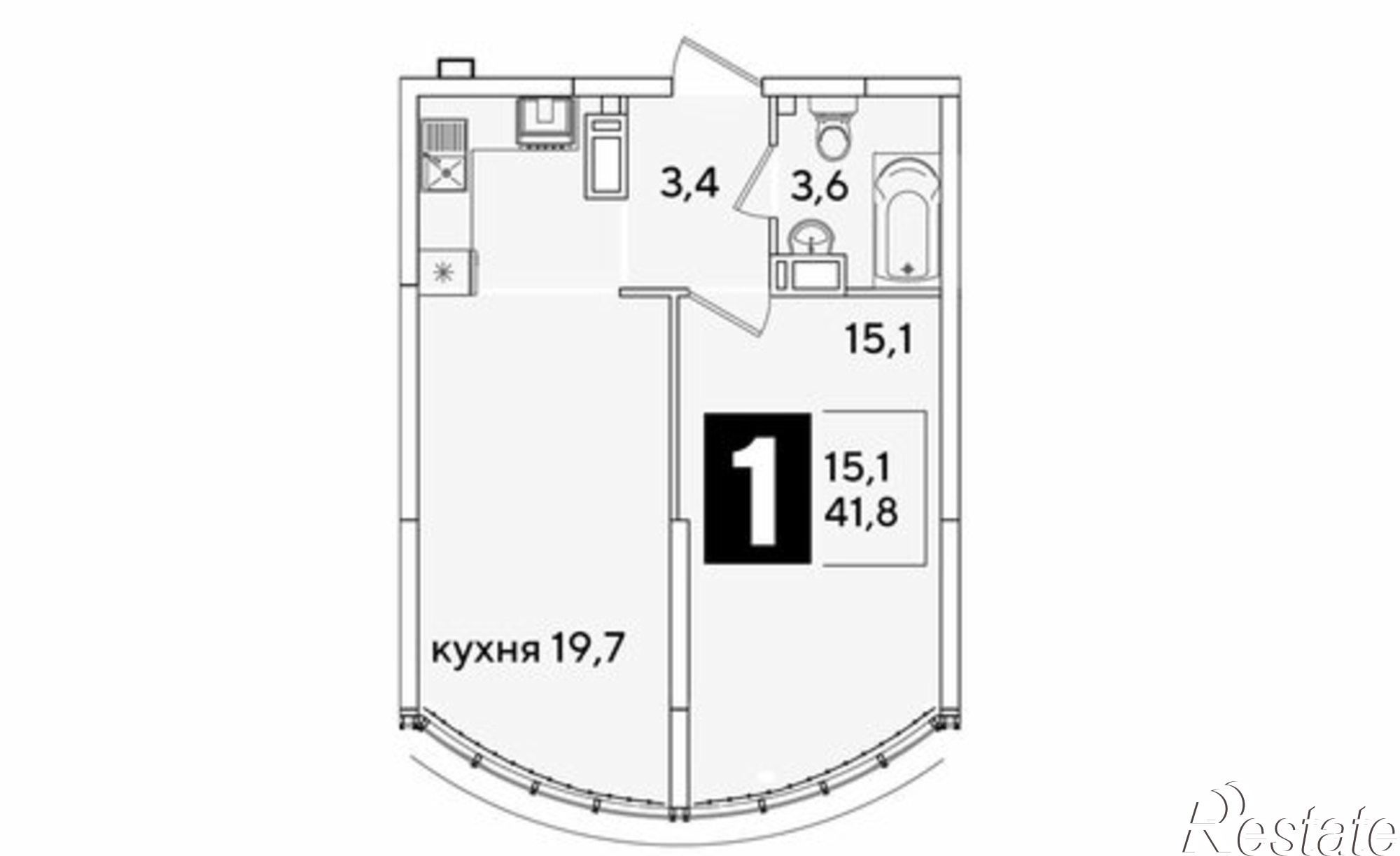 Купить квартиру за 7 983 800 рублей на улица Ивана Беличенко, 91