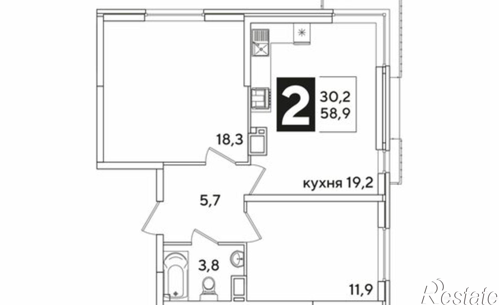 Купить квартиру за 9 547 690 рублей на улица Ивана Беличенко, 91