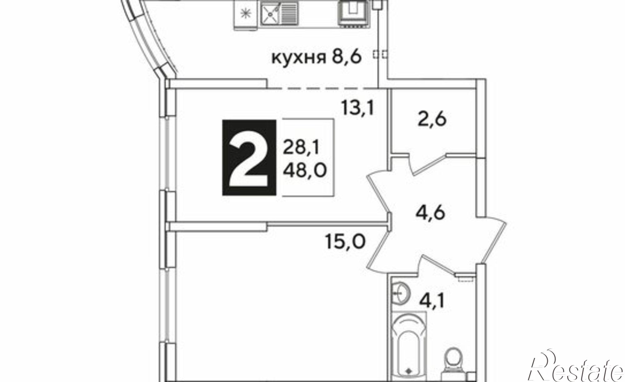 Купить квартиру за 7 929 600 рублей на улица Ивана Беличенко, 91