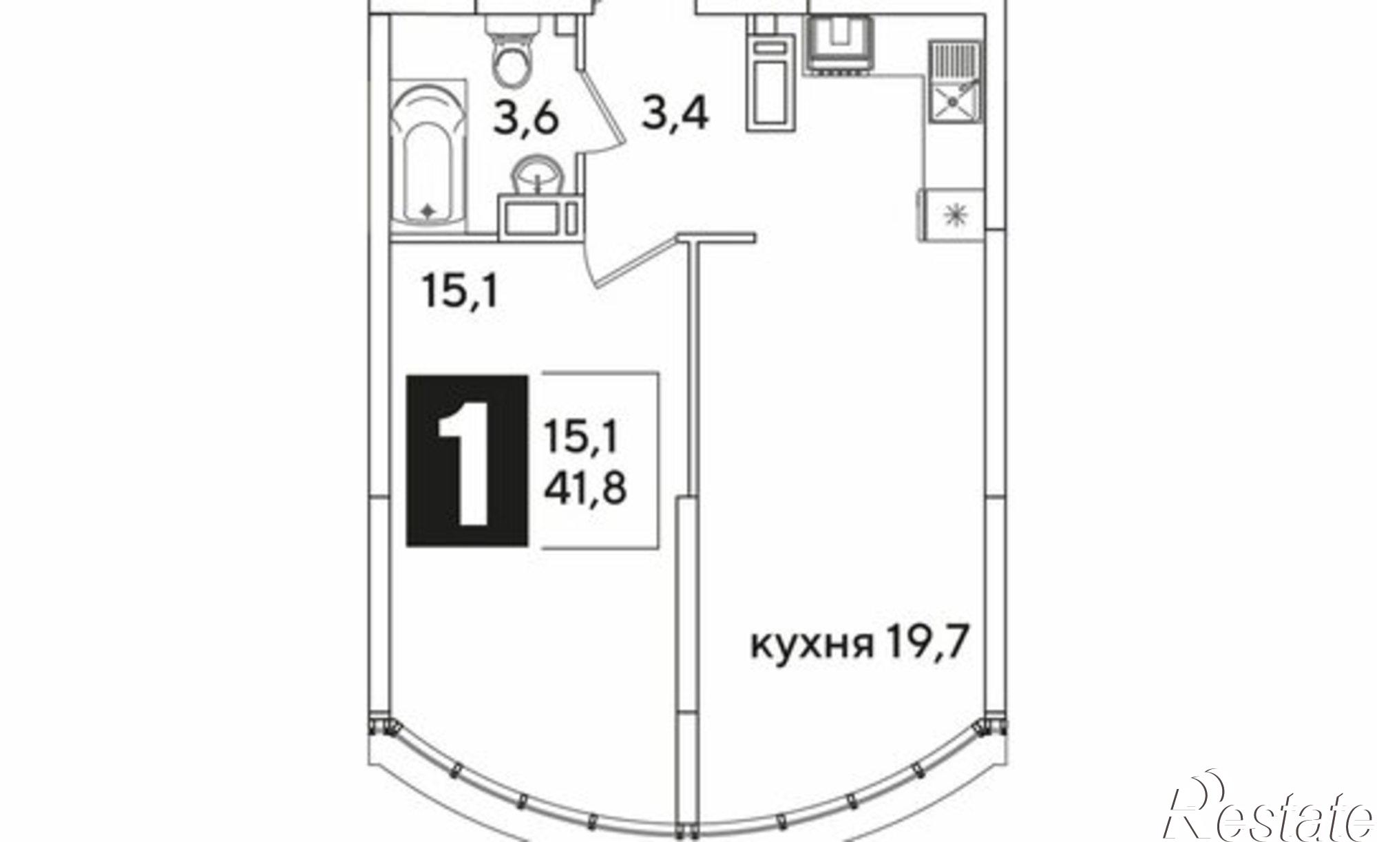 Купить квартиру за 7 701 470 рублей на улица Западный Обход, 42