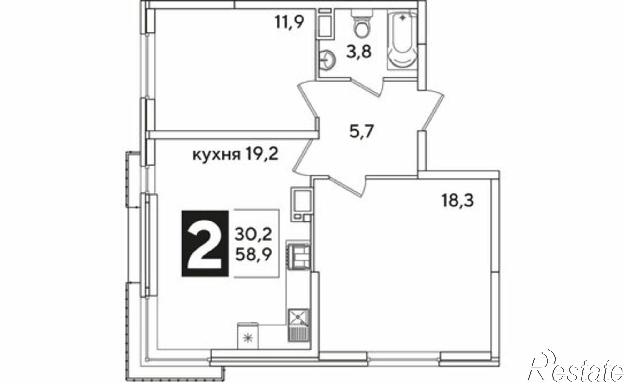 Купить квартиру за 9 630 150 рублей на улица Ивана Беличенко, 91