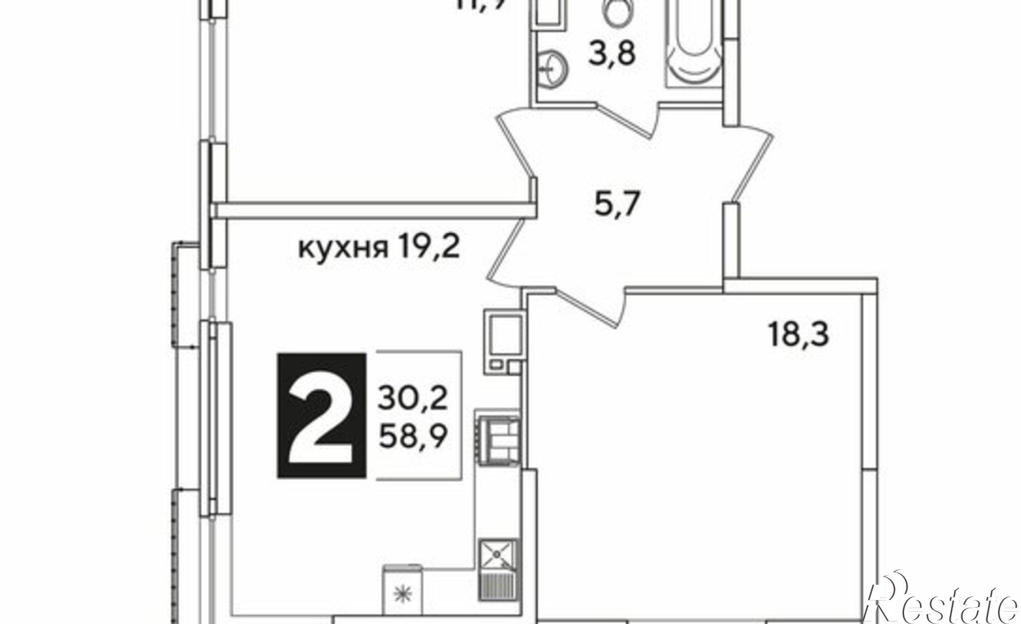 Купить квартиру за 10 330 700 рублей на улица Западный Обход, 42