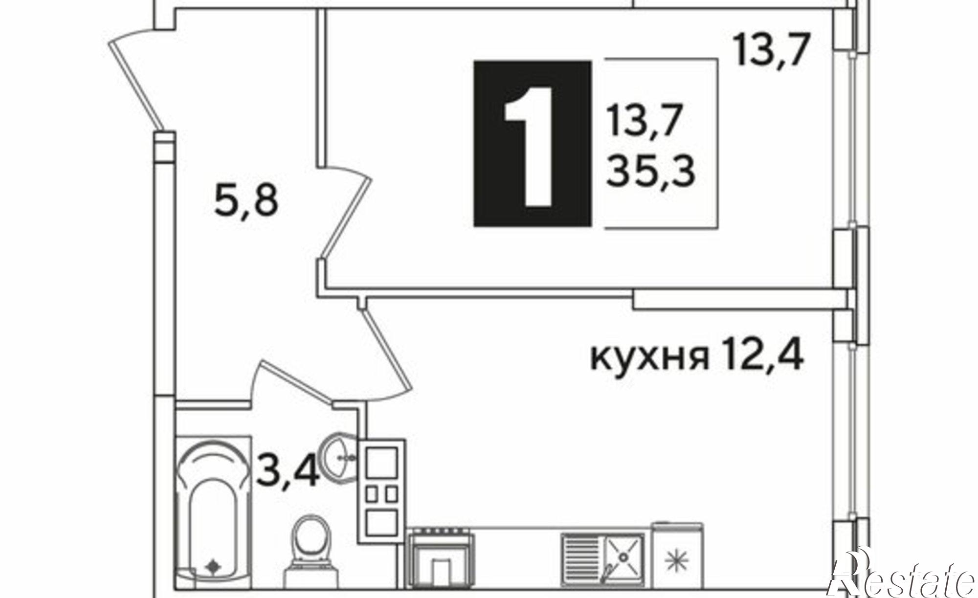 Купить квартиру за 7 120 010 рублей на улица Ивана Беличенко, 91