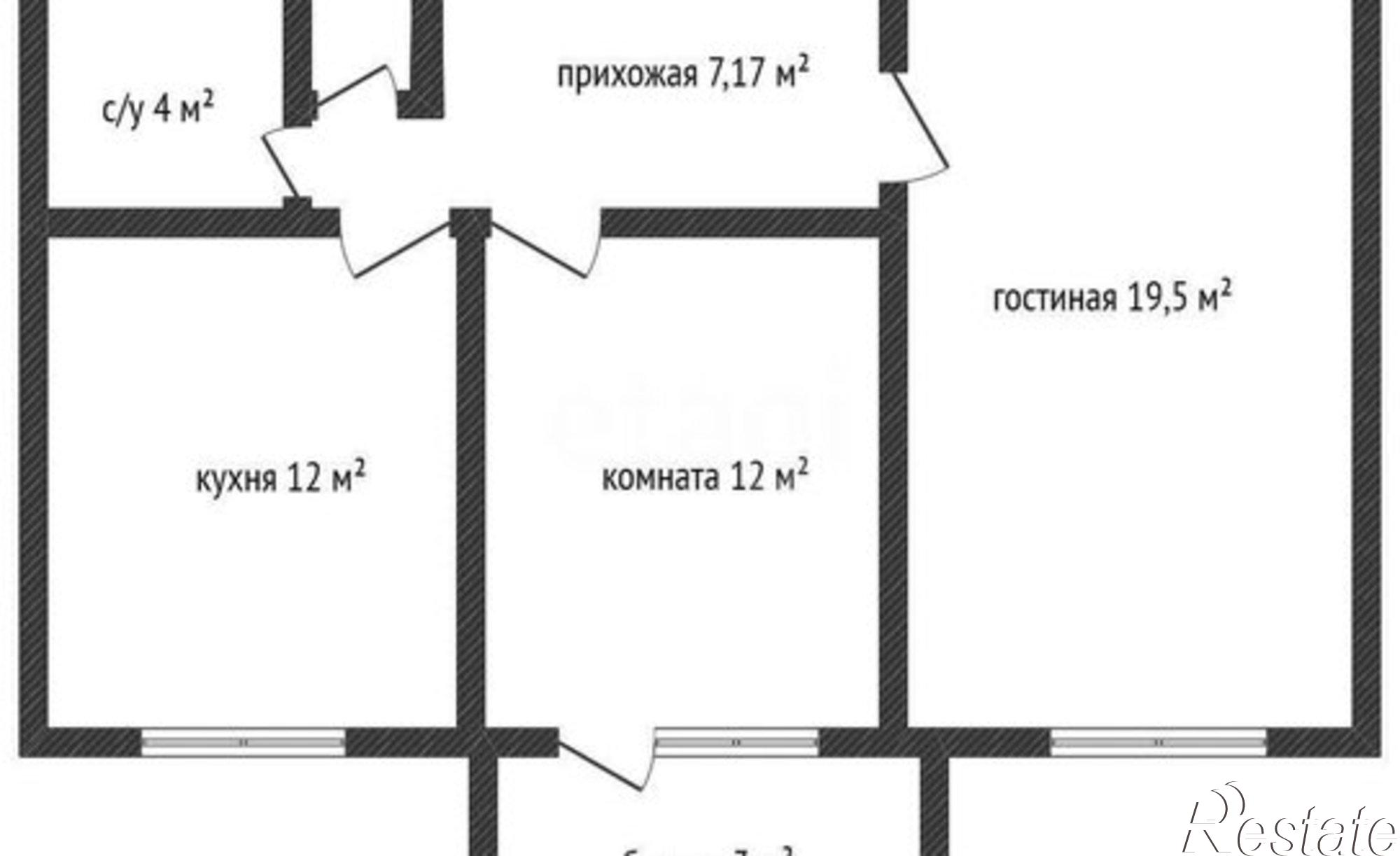 Купить квартиру за 7 400 000 рублей на Краевая улица, 1/3