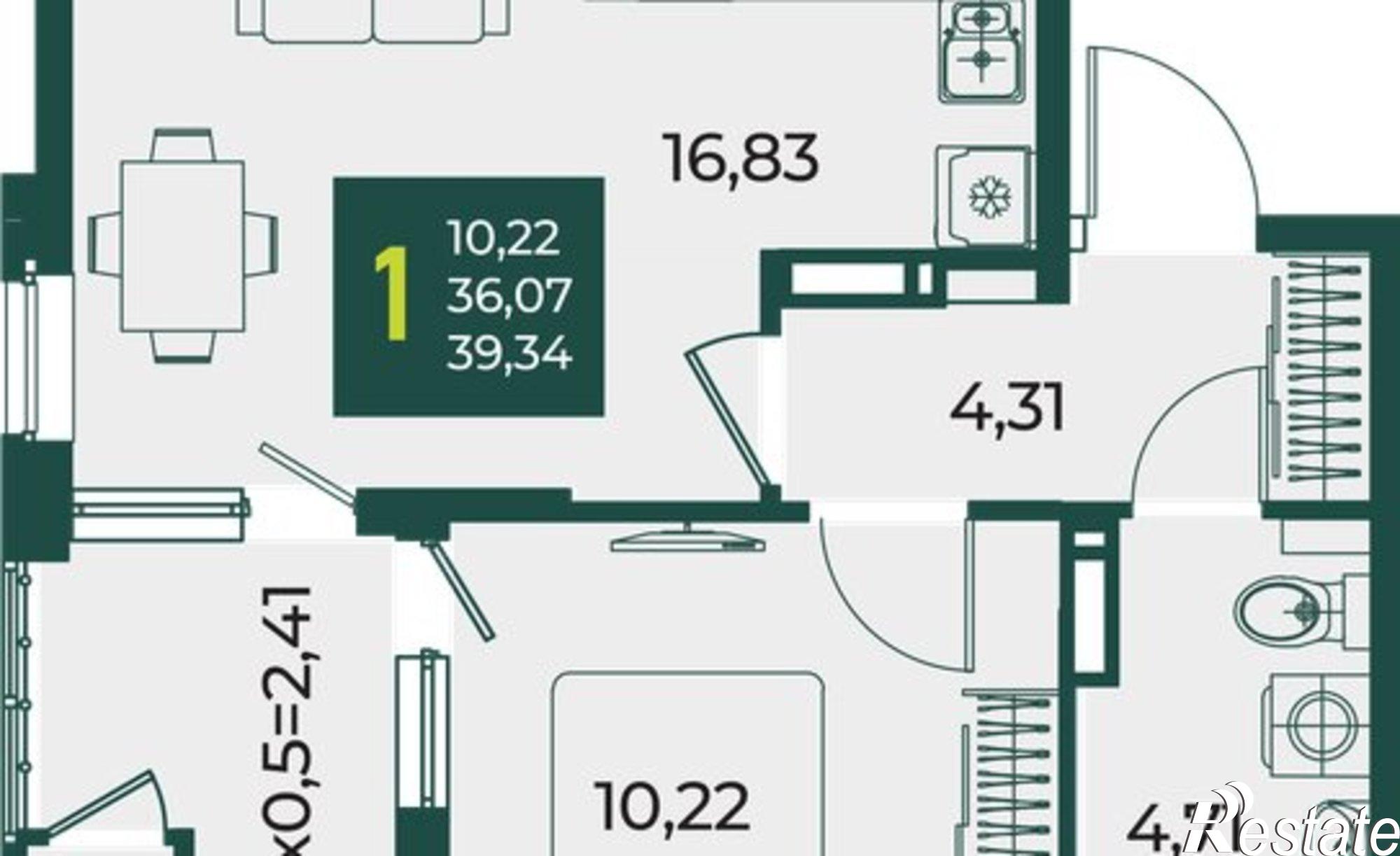 Купить квартиру за 6 062 290 рублей на 2-я Ямальская улица, 19
