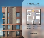 1-комн, 38.7 кв м, этаж 6/9 Конгрессная улица