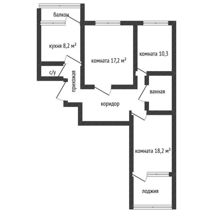 3-комн квартира Садовая улица, д.5/1