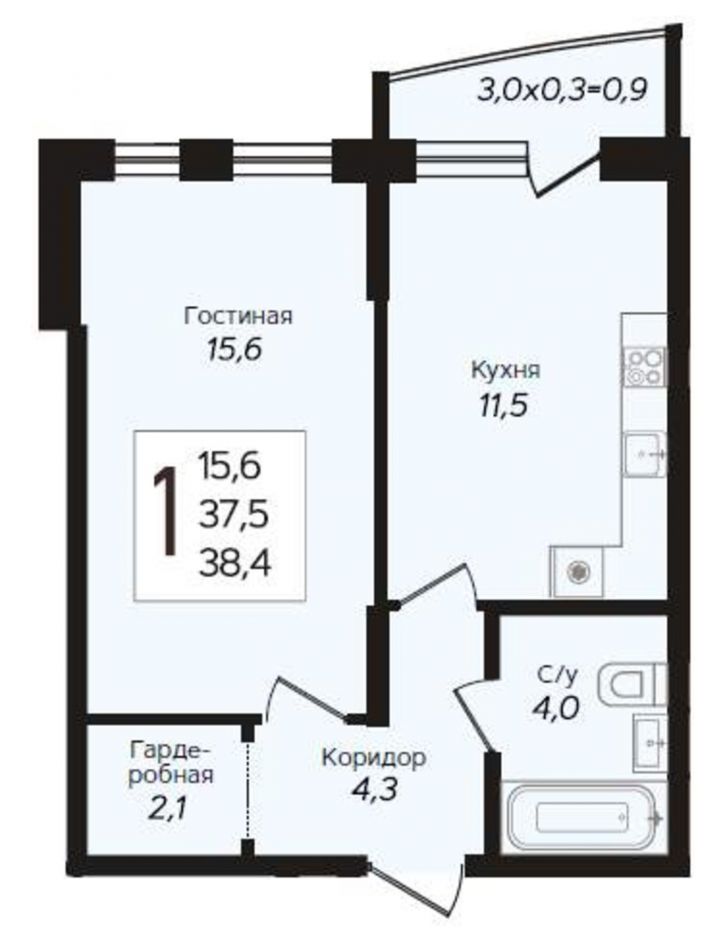 1-комн квартира Садовое кольцо улица, д.3